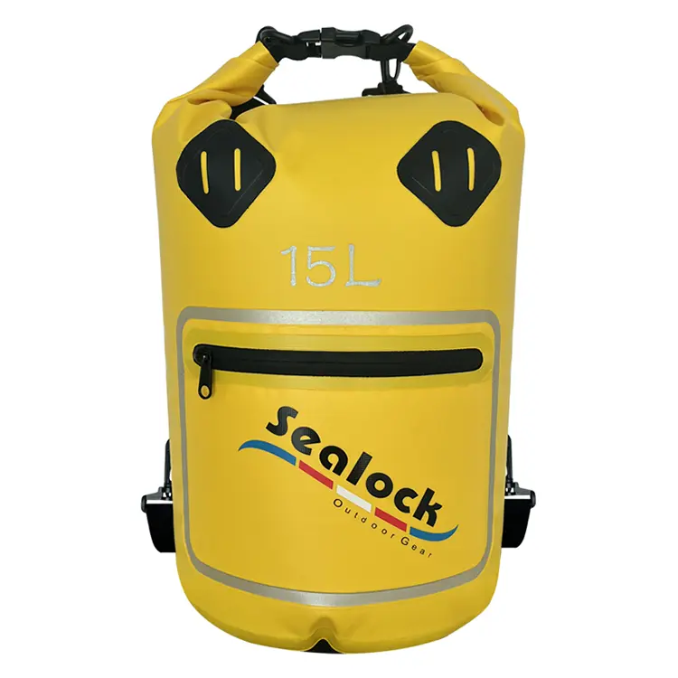 15L/20L IPX7 நீர்ப்புகா உலர் பை வெளிப்படையான ஜன்னல் மற்றும் உலர்-ஈரப் பிரிப்பு